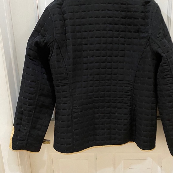 Tan/black quilted reversible jacket, size medium - Picture 4 of 8